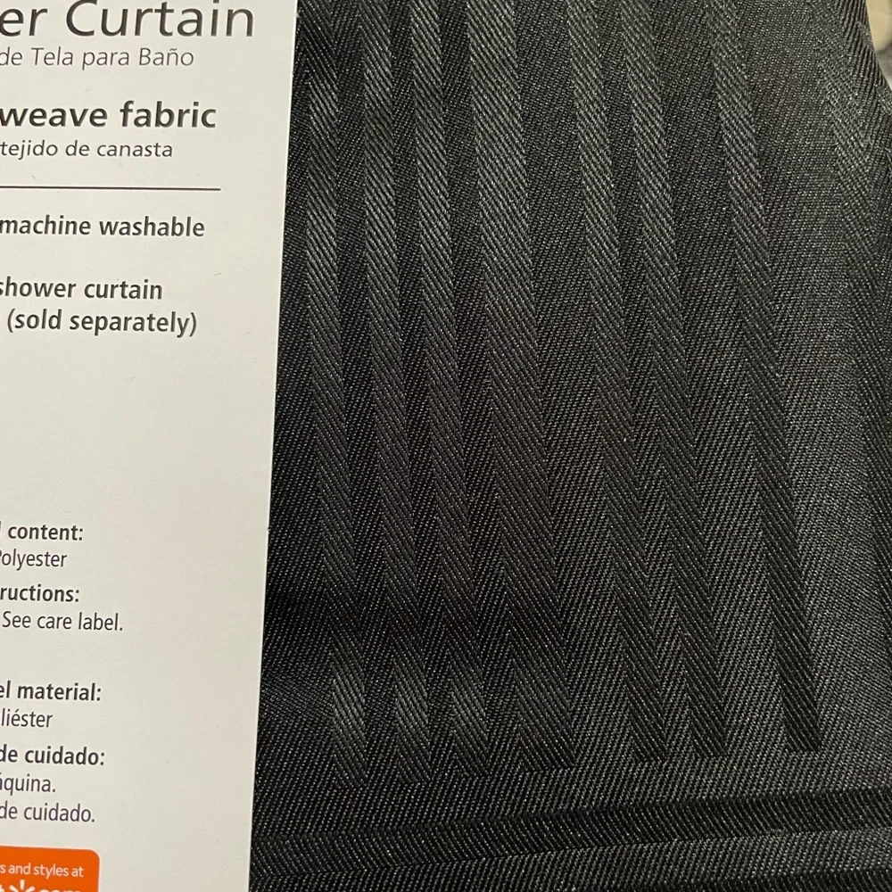 Black shower curtain